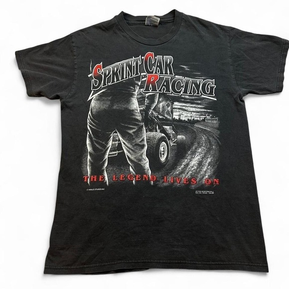 Hanes Other - Vintage 90s sprint car racing punk grunge tshirt size medium